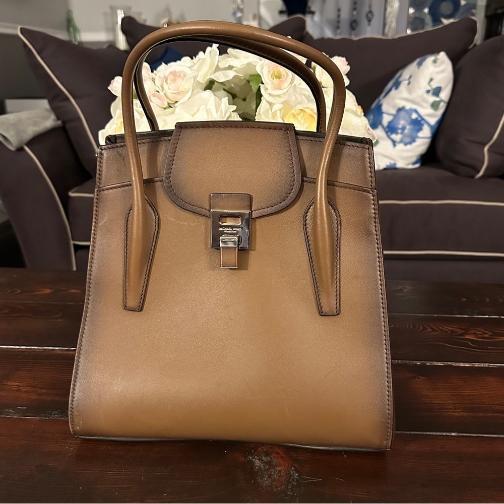 Michael Kors Brown and Tan Satchel